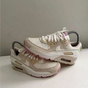 Nike Women's Sneakers - Cream and Pink